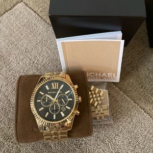 Michael Kors Large Face Gold Watch